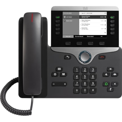Cisco 8811 IP Phone - Corded - Wall Mountable, Desktop - Charcoal - 5 x Total Line - VoIP - User Connect License, Unified Communications Manager - 2 x Network (RJ-45) - PoE Ports PLATFORM P 