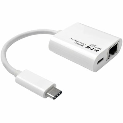 Tripp Lite series U436-06N-G-C USB 3.1 Gen 1 USB-C to Gigabit Ethernet NIC Network Adapter - USB 3.1 - 1 Port(s) - 1 - Twisted Pair - 10/100/1000Base-T - Desktop  Ethernet NIC Network Adapter with USB-C Charging