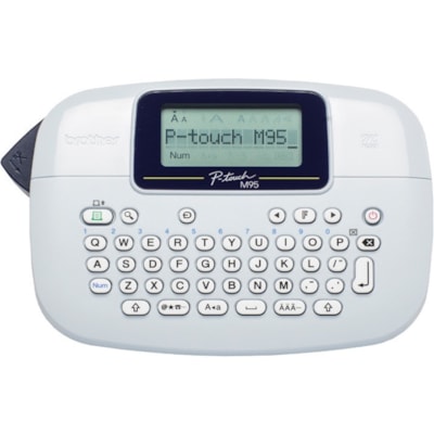 P-touch PT-M95 Handheld Label Maker - Thermal Transfer - 0.30 in/s (7.50 mm/s) Mono - 1 Fonts - 230 dpi - Tape, Label0.35" (9 mm), 0.47" (12 mm) - LCD Screen - 4 Batteries Supported - AAA - Navy Blue, Blue Gray - Handheld - Auto Power Off, Vertical Printing, Label Length Setting, Horizontal Alignmen HANDY LABEL MAKER EASY-TYPE QWERTY KEYBOARD