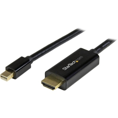StarTech.com 15ft (5m) Mini DisplayPort to HDMI Cable, 4K 30Hz Video, Mini DP to HDMI Adapter/Converter Cable, mDP to HDMI Monitor/Display - Eliminate clutter by connecting your mDP computer directly to an HDMI display, using this 5-meter cable - Mini DisplayPort to HDMI converter - MDP to HDMI cabl  CABL 