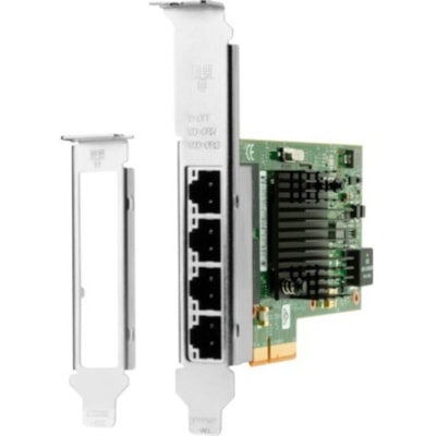 HP Intel I350-T4 Gigabit Ethernet Card - PCI Express 2.1 x4 - 4 Port(s) - 4 - Twisted Pair - 10/100/1000Base-T - Plug-in Card 1GB NIC 