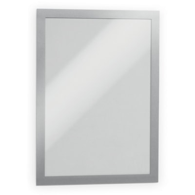 DURABLE - Cadre document DURAFRAME - 11 po (279,40 mm) x 8,50 po (215,90 mm) Taille du cadre - Rectangle - Horizontal, Vertical - Autocollant, Magnétique, Double face, Robuste - Argenté - 2 / emballage AUTOCOLLANTS  LETTRE  ARGENT PAQUET DE 2