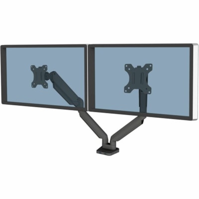 Fellowes Platinum Series Dual Monitor Arm - 2 Display(s) Supported - 46" Screen Support - 40 lb (18143.69 g) Load Capacity - 1 Each DESK MOUNT 