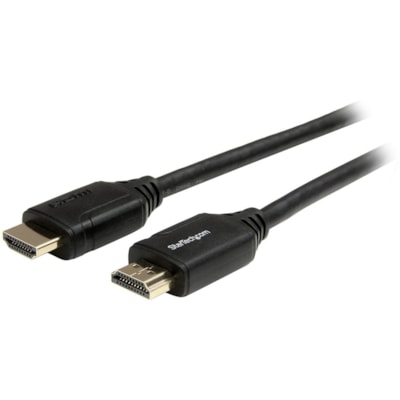 StarTech.com 10ft (3m) Premium Certified HDMI 2.0 Cable with Ethernet, High Speed Ultra HD 4K 60Hz HDMI Cable HDR10, UHD HDMI Monitor Cord - 9.8ft/3m Premium Certified High Speed HDMI Cable with Ethernet; 4K 60Hz (up to 4096x2160p)/UHD/18Gbps bandwidth/HDR10/Ultra wide/32 Ch Audio - 30AWG HDMI cord/  CABL 