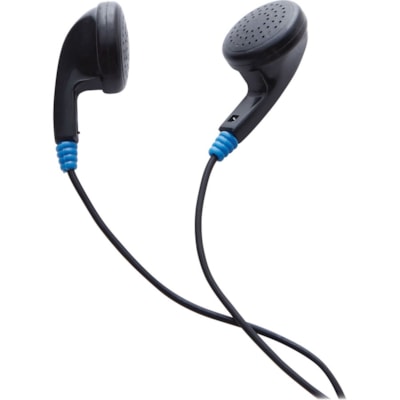 Verbatim Earphone - Stereo - Mini-phone (3.5mm) - Wired - Earbud - Binaural - Black - 1 Each SIMPLE IN-EAR DESIGN EXCEPTIONAL STEREO SOUND