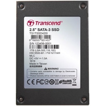 Transcend 1 TB Solid State Drive - 2.5" Internal - SATA (SATA/600) - 560 MB/s Maximum Read Transfer Rate - 3 Year Warranty 3  MLC 