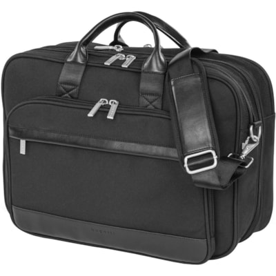 bugatti Executive Carrying Case (Briefcase) for 15.6" (396.24 mm) Notebook - Black - Synthetic Leather Body - Shoulder Strap - 11.50" (292.10 mm) Height x 16.50" (419.10 mm) Width x 8" (203.20 mm) Depth - 1 Each BLACK  VEGAN LEATHER FITS MOST 15.6" LAPTOP