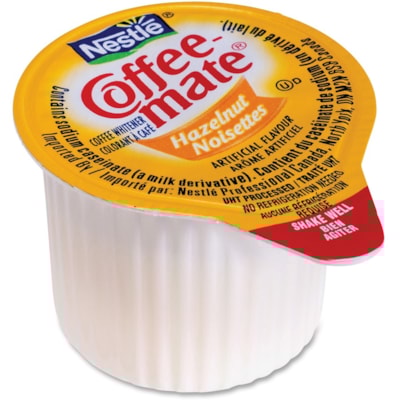 Coffee mate Liquid Creamer - Hazelnut Flavor - 11 mL - 1 Serving - 180 / Carton HAZELNUT  180/CT 180 X 11ML SINGLE SERVE TUB