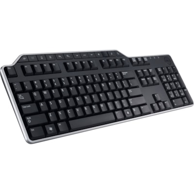 Dell KB522 Business Multimedia Keyboard - Cable Connectivity - USB Interface - 104 Key(s) - Multimedia, Sleep, Internet, My Computer, Calculator, Email, Mute, Play/Pause, Volume Down, Volume Up, Forward, ... Hot Key(s) - English (US) - QWERTY Layout - USB Hub - Black  ACCS 