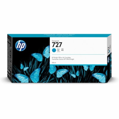 HP - Cartouche jet d'encre 727 D'origine Jet d'encre - Packet unique - Cyan - Jet d'encre - 1 Unité DESIGNJET HIGH CAPACITY 300ML CART.
