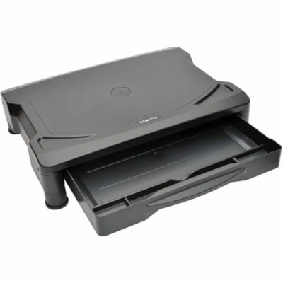 Tripp Lite series Universal LCD Monitor/Printer Riser with Storage Drawer - Up to 4.7" Screen Support - 39.68 lb (18000 g) Load Capacity - 11.99" (304.55 mm) Height x 40" (1016 mm) Width x 30.40" (772.16 mm) Depth - Desktop - Plastic - Black   STND 