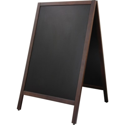 Quartet Double-Sided Sidewalk Chalkboard Sign - 17" (431.80 mm) Width x 29" (736.60 mm) Height - 1 Each 20"X40" DOUBLE SIDED SIGNAGE 17" X 29" CHALKBOARD SURFACE