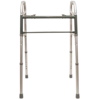 Marchette BD770 BIOS Medical - 220 lb (99790,3214 g) Capacité de charge - Pliable, Pieds en caouthouc, Hauteur réglable, Léger DOUBLE BUTTON FOLDING WALKER 