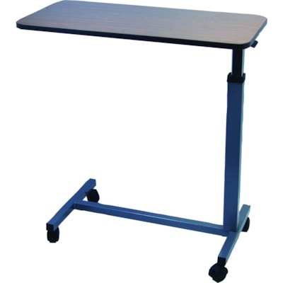 BIOS Medical Adjustable Rolling Overbed Table - Laminated Rectangle Top - 22.05 lb (10 kg) Capacity - Height Adjustable - 30" (762 mm) to 47" (1193.80 mm) Adjustment - 30.8" (781.05 mm) Height x 15" (381 mm) Width - Hospital - 1 Each ADJUSTABLE HEIGHT TABLE HEIGHT: 30" - 47"