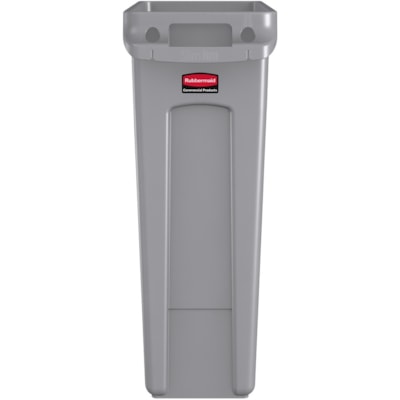 Rubbermaid Slim Jim Waste Container - 87.06 L Capacity - Rectangular - 30" (762 mm) Height x 11" (279.40 mm) Width x 22" (558.80 mm) Depth - Plastic - Gray  