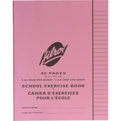 Hilroy Notebook - 80 Pages - Ruled Front Ruling - 0.31" (8 mm) Ruled - 7 1/8" (180.98 mm) x 9 1/8" (231.78 mm) Sheet Size - Recycled - 20 / Pack  