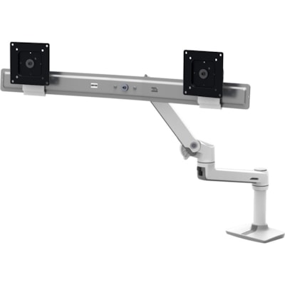 Ergotron Desk Mount for Monitor - Polished Aluminum - 2 Display(s) Supported - 25" Screen Support - 22 lb (9979.03 g) Load Capacity - 100 x 100, 75 x 75 hed aluminum) 