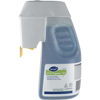Diversey Suma Supreme Pot/Pan Detergent Refill - For Pan - Concentrate - 2.50 L - Floral Scent - Long Lasting, Durable, Phosphate-free, Easy to Use - Blue - 1 Each DETERGENT 2.5-LITER 