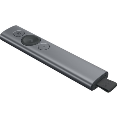 Logitech Spotlight Presentation Remote - Gyroscopic - Wireless - Bluetooth/Radio Frequency - Slate - USB - 3 Button(s)  