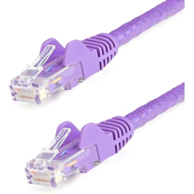 StarTech.com 150ft CAT6 Ethernet Cable - Purple Snagless Gigabit 100W PoE UTP 650MHz Category 6 Patch Cord UL Certified Wiring/TIA - 150ft Purple CAT6 Ethernet cable delivers Multi Gigabit 1/2.5/5Gbps & 10Gbps up to 160ft - 650MHz - Fluke tested to ANSI/TIA-568-2.D Category 6 - 24 AWG stranded 100%  le delivers Multi Gigabit 1/2. 5/5Gbps & 10Gbps up