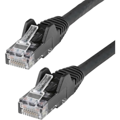 StarTech.com 30ft CAT6 Ethernet Cable - Black Snagless Gigabit - 100W PoE UTP 650MHz Category 6 Patch Cord UL Certified Wiring/TIA - 30ft Black CAT6 Ethernet cable delivers Multi Gigabit 1/2.5/5Gbps & 10Gbps up to 160ft - 650MHz - Fluke tested to ANSI/TIA-568-2.D Category 6 - 24 AWG stranded 100% co net cable delivers Multi Gigab it 1/2.5/5Gbps & 10G