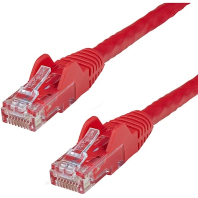StarTech.com 8ft CAT6 Ethernet Cable - Red Snagless Gigabit - 100W PoE UTP 650MHz Category 6 Patch Cord UL Certified Wiring/TIA - 8ft Red CAT6 Ethernet cable delivers Multi Gigabit 1/2.5/5Gbps & 10Gbps up to 160ft - 650MHz - Fluke tested to ANSI/TIA-568-2.D Category 6 - 24 AWG stranded 100% copper U livers Multi Gigabit 1/2.5/5Gb ps & 10Gbps up to 16
