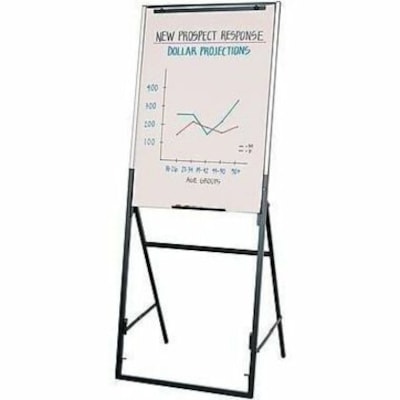 Quartet - Quartet® Chevalet Futura(tm), 26 po x 35 po - largeur de 26 po (660,40 mm) x hauteur de 35 po (889 mm) - Surface Blanc - Résistants, Compacte, Léger, Hauteur réglable, Tiroir pour accessoires QUARTET 26X35PO NON MAGENTIQUE REGLABLE 40/60  PIEDS TELESCOP
