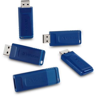 Microban 16GB USB Flash Drive - 5pk - Blue - 16 GB - USB 2.0 Type A - Blue - 5 Year Warranty - 5 / Pack  EXT 