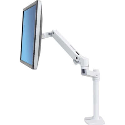 Ergotron Mounting Arm for Monitor - White - 1 Display(s) Supported - 32" Screen Support - 25 lb (11339.81 g) Load Capacity - 100 x 100, 75 x 75  Tall Pole (white) - Aluminum construction offers