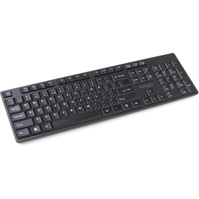 Kensington Pro Fit Low-Profile Wireless Keyboard - Wireless Connectivity - RF - USB Interface - QWERTY Layout - Computer - PC, Windows - Membrane Keyswitch - Black  WRLS KYBD 