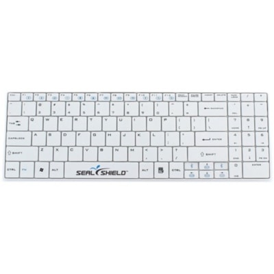 Seal Shield Cleanwipe Wireless Waterproof Keyboard - Wireless Connectivity - RF - 2.40 GHz - English (US) - QWERTY Layout - White roof  Low Profile Chiclet Styl e  2.4GHz Wireless K