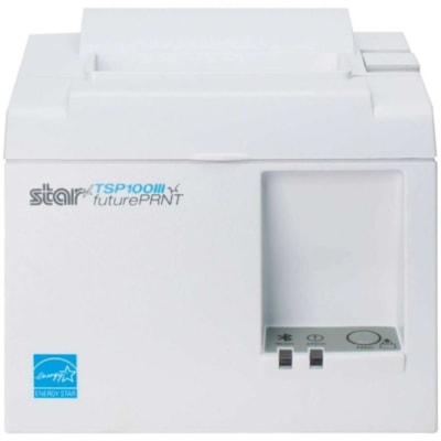Star Micronics TSP100III Thermal Printer, USB/Lightning - Cutter, Internal Power Supply, Includes USB Cable, White - Cutter, Internal Power Supply, Includes USB Cable, White  PRNT 