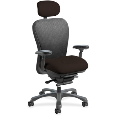 Nightingale CXO Extreme Comfort Task Chair - Black Seat - Black Back - Mid Back - 5-star Base - 1 Each EXECUTIVE MESH TASK C1 MYSTIC BLACK FABRIC