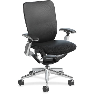 Nightingale - Fauteuil fonctionnel de direction à dossier mi-haut IC2 - Seat Color Noir - Back Color Noir - Dossier mi-dos - 5 branches Base - Accoudoir - 1 chaque MID BACK EXECUTIVE CHAIR ALL MESH