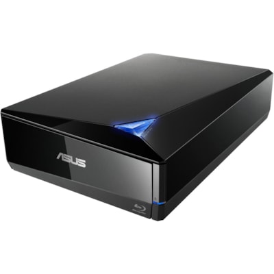 Asus Turbo Drive BW-16D1X-U Blu-ray Writer - External - Black - BD-R/RE Support - 40x CD Read/40x CD Write/24x CD Rewrite - 16x BD Read/16x BD Write/2x BD Rewrite - 16x DVD Read/16x DVD Write/8x DVD Rewrite - Quad-layer Media Supported - USB 3.0  