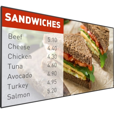 Philips Signage Solutions P-Line Display - 55" (1397 mm) LCD Cortex A53 1.50 GHz - 2 GB - 1920 x 1080 - LED - 700 cd/m² - 2160p - HDMI - USB - DVI - Serial - Wireless LAN - Ethernet - Black - Energy Star  FHD 1920X1080 ANDROID SOC 700  CD/M2 18-CORE PROCE