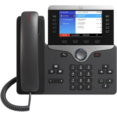 Cisco 8861 IP Phone - Corded/Cordless - Corded - Wall Mountable, Desktop - Charcoal - 5 x Total Line - VoIP - Enhanced User Connect License, Unified Communications Manager Express - 2 x Network (RJ-45) - PoE Ports OUT 