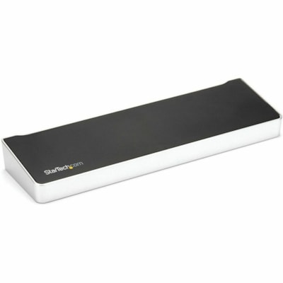 StarTech.com 4K USB-C Dock, Triple UHD 4K Monitor Docking Station, Mac & Windows, HDMI & DisplayPort, 60W PD, 5x USB 5Gbps Hub, TAA - USB-C Dock 3 video outputs, 60W PD - 4x USB-A, 1x USB-C 5Gbps, NIC, headset, K-Slot - Triple monitor on base M-Series MacBook Pro/Air - Works w/ USB-C, USB4, Thunderb  