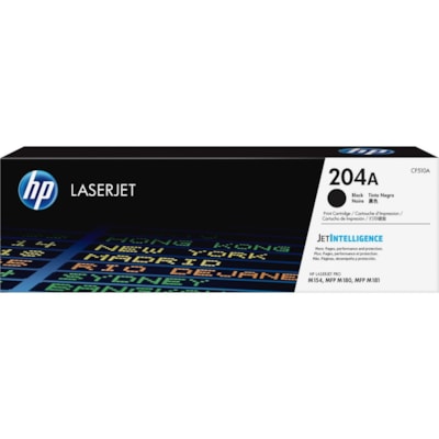 HP 204A (CF510A) Original Standard Yield Laser Toner Cartridge - Black - 1 Each - 1100 Pages TONER CARTRIDGE 1100 PG YIELD