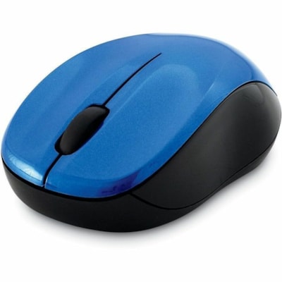 Verbatim Silent Wireless Blue LED Mouse - Blue - Blue LED/Optical - Wireless - Radio Frequency - Blue - USB Type A - Scroll Wheel - 3 Button(s) - 1 Each COLOR - BLUE 