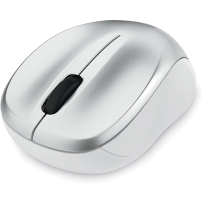 Verbatim Silent Wireless Blue LED Mouse - Silver - Blue LED/Optical - Wireless - Radio Frequency - Silver - USB Type A - Scroll Wheel - 3 Button(s) - 1 Each COLOR - SILVER 