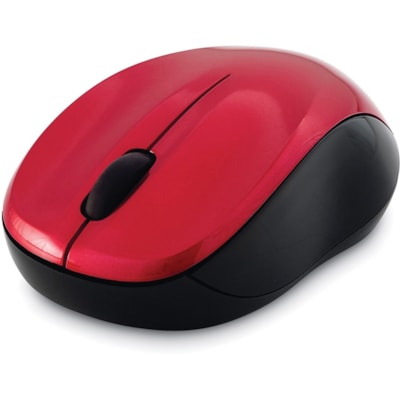 Verbatim Silent Wireless Blue LED Mouse - Red - Blue LED/Optical - Wireless - Radio Frequency - Red - USB Type A - Scroll Wheel - 3 Button(s) - 1 COLOR - RED 
