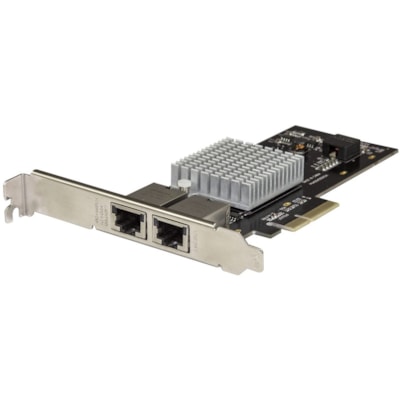 StarTech.com Dual Port 10G PCIe Network Adapter Card - Intel-X550AT 10GBASE-T PCI Express 10GbE Multi Gigabit Ethernet 5 Speed NIC 2port - PCIe Network Adapter Card Dual NIC ports Network Interface Card 2x 10 GbE RJ45 Ports - Intel X550AT Chip - 10GBASE-T / NBASE-T, Muli-Gigabit 1/2.5/5/10 Gbps, PCI  CTLR 