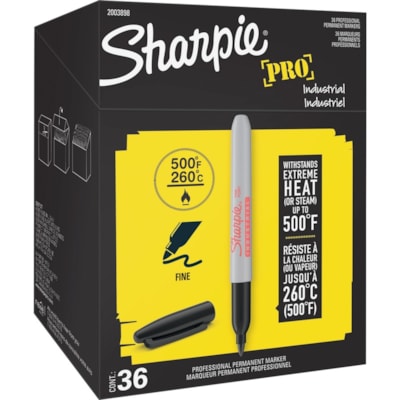 Sharpie - Marqueurs permanents industriels - Fine Pointe de marqueur - Ink Noir - 36 / emballage PERMANENTS À POINTE FINE NOIR  BTE DE 36