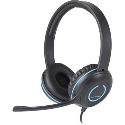 Cyber Acoustics AC-5008 USB Stereo Headset - Stereo - USB - Wired - 20 Hz to 20 kHz - Over-the-head - Binaural - Supra-aural - Noise Cancelling, Uni-directional Microphone - Black  