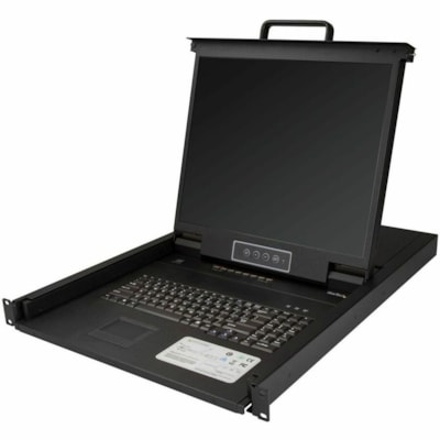 StarTech.com 8 Port Rackmount KVM Console w/ Cables - Integrated KVM Switch w/ 19" LCD - 1U LCD KVM Drawer 50000 MTBF - USB + VGA Support - Rackmount KVM Console w/ 19in Active Matrix TFT LCD Monitor / 1280 x 1024 / 8 Port VGA KVM Switch / 1U LCD KVM Drawer / Set of 6ft Cables / Full Keyboard / Trac  CPNT 