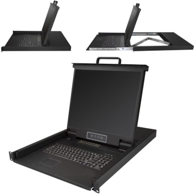 StarTech.com 16 Port Rackmount KVM Console w/ Cables - Integrated KVM Switch w/ 19" LCD - 1U LCD KVM Drawer 50000 MTBF - USB + VGA Support - Rackmount KVM Console w/ 19in Active Matrix TFT LCD Monitor / 1280 x 1024 / 16 Port VGA KVM Switch / 1U LCD KVM Drawer / Set of 6ft Cables / Full Keyboard / Tr  CPNT 
