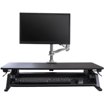 Offices To Go Multipurpose Desktop Riser - 15.88 kg Load Capacity - Desktop - Black HEIGHT ADJUSTABLE DESTOP WORKS 