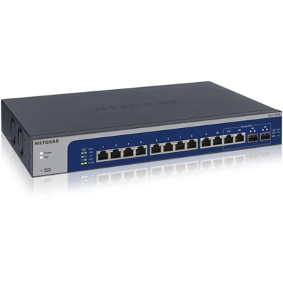 Netgear 12-Port 10-Gigabit/Multi-Gigabit Ethernet Smart Managed Plus Switch (XS512EM) - 12 Ports - Manageable - 10 Gigabit Ethernet - 10GBase-T - 3 Layer Supported - Modular - Twisted Pair, Optical Fiber - Desktop, Rack-mountable - Lifetime Limited Warranty BPERP 