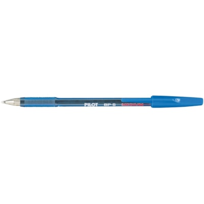 Pilot Ballpoint Pen - Medium Pen Point - Refillable - Clear Barrel - Stainless Steel Tip MEDIUM BLUE 